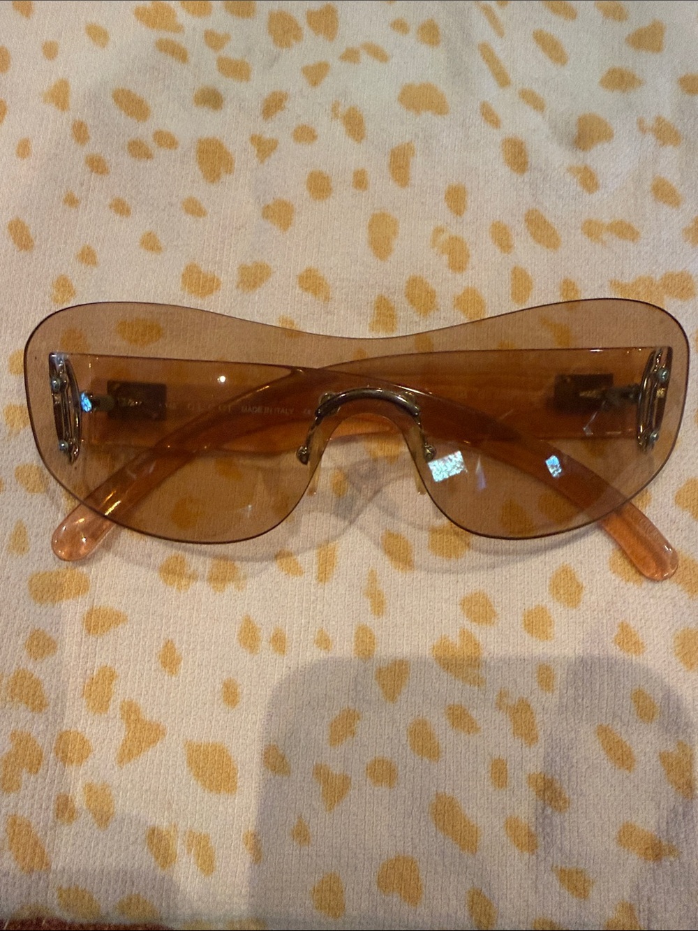 Authentic Y2K Gucci Brown Shield Sunglasses